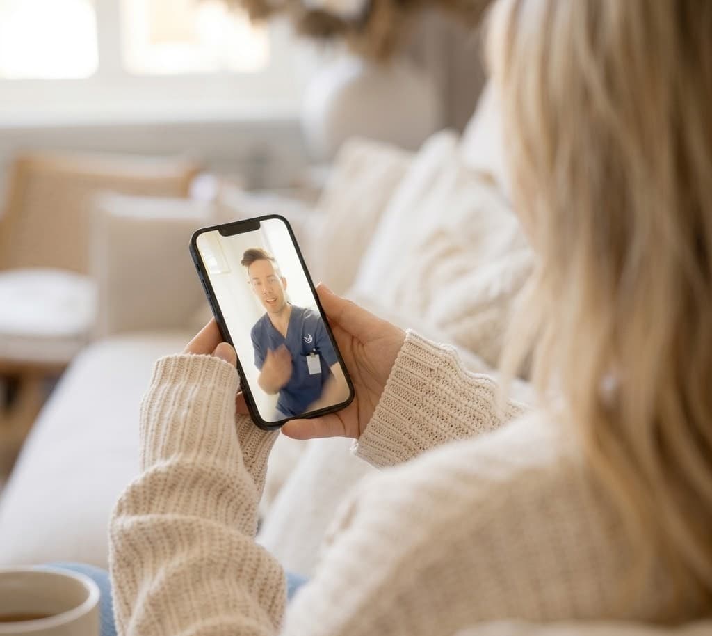 Care team video call with a member