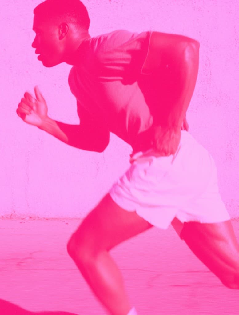 Athlete sprinting